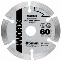 Пильный диск алмазный 85х1,2х15 мм WORX WA5038