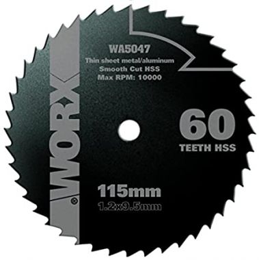 Пильный диск по металлу 60T HSS 115х1,2х9,5 мм WORX WA5047 ― WORX