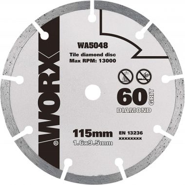 Пильный диск алмазный 115х1,6х9,5 мм WORX WA5048 ― WORX