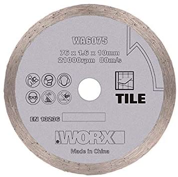 Алмазный пильный диск 76х1,6х10 мм WORX WA6075 ― WORX