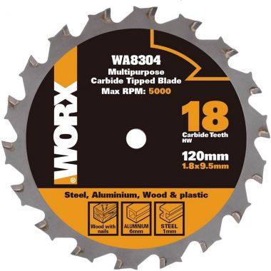 Пильный диск универсальный 120х1,8х9,5 мм WORX WA8304 ― WORX